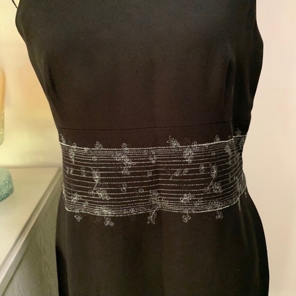 VINTAGE CASUAL CORNER BLACK EVENING DRESS SIZE 10 - Picture 10 of 14